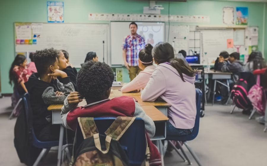 Pupils at work in a classroom